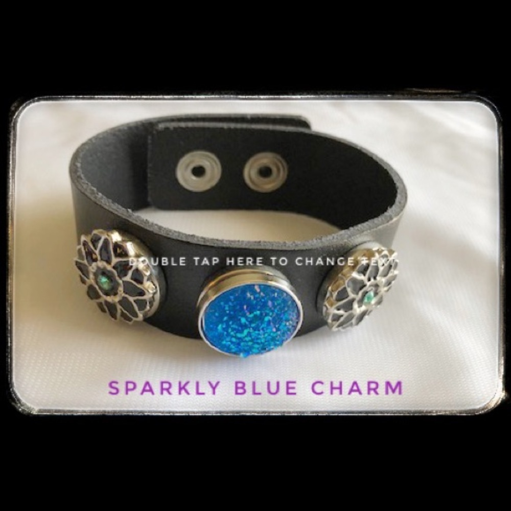🆕✅  3 Noosa Style Snap Leather Bracelet/5 Charms - Picture 4 of 5